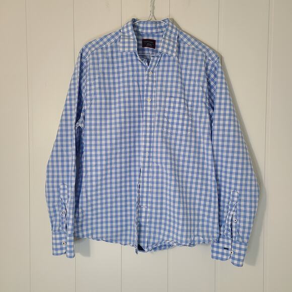 UNTUCKit Other - UNTUCKit Blue Plaid Gingham Shirt Long Sleeve Cotton Casual Size M